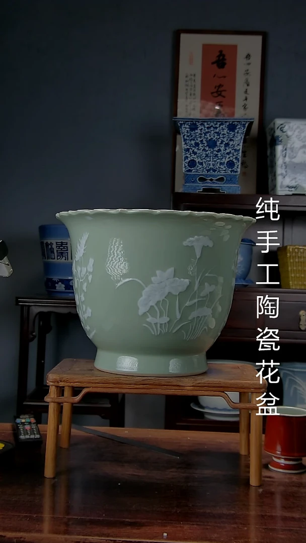 景德镇陶瓷手工花盆