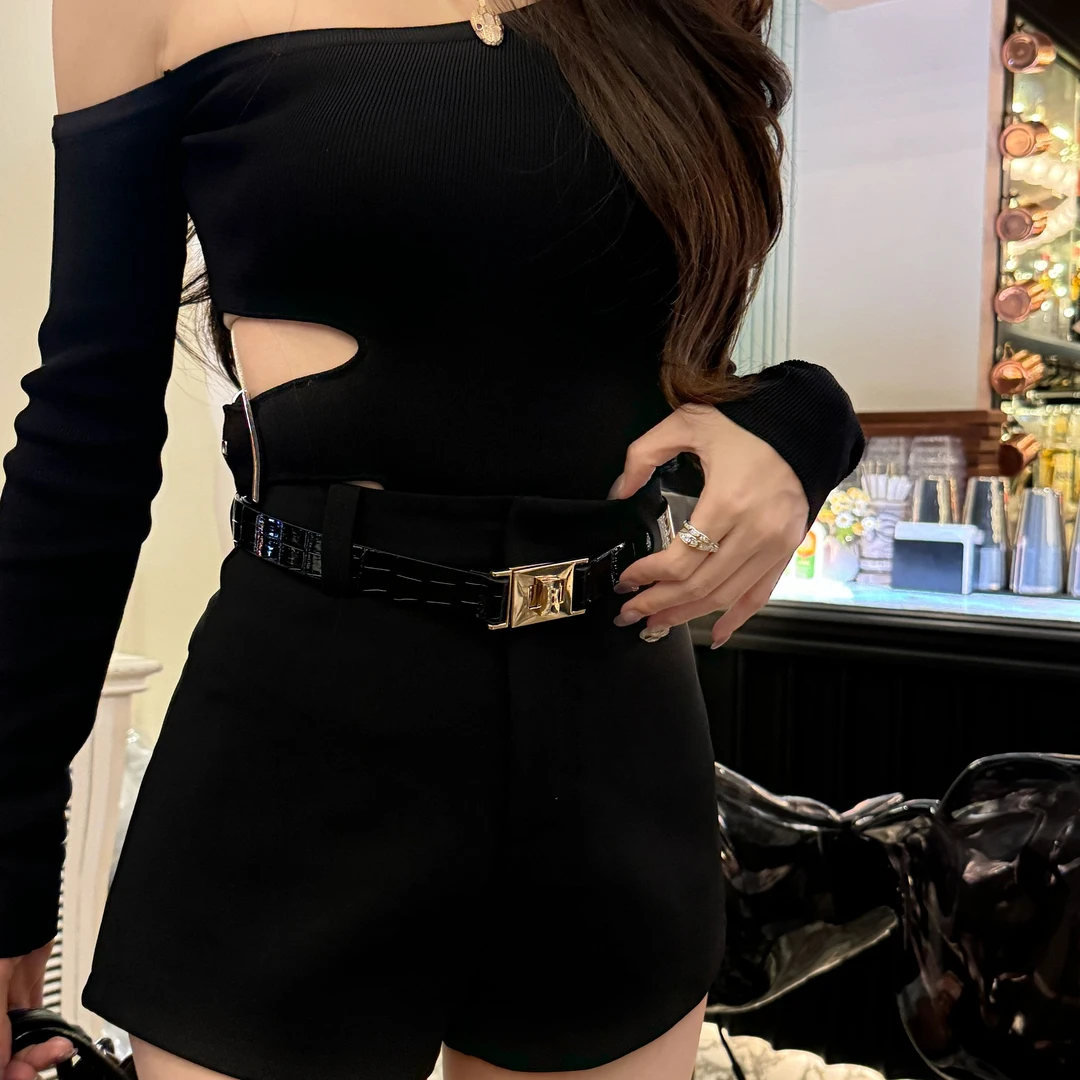 春季新款韩版修身显瘦百搭网红阔腿休闲短裤E2056