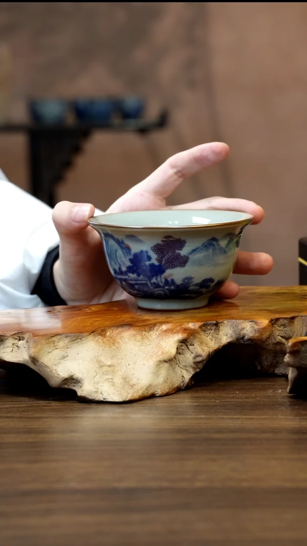 景德镇陶瓷富春压手杯