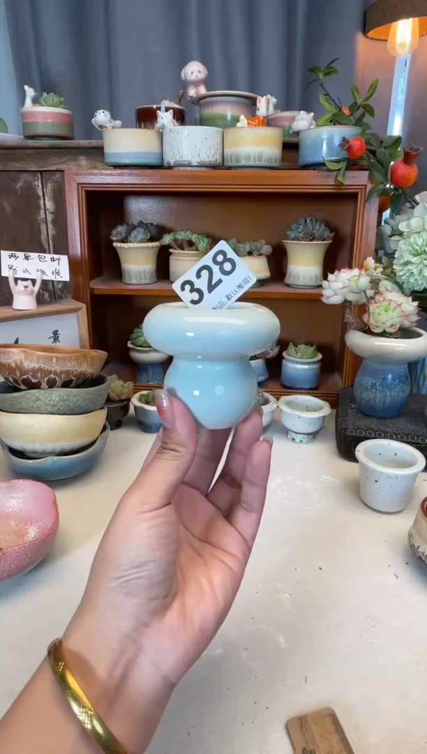 瓷片328知木小芳花盆
