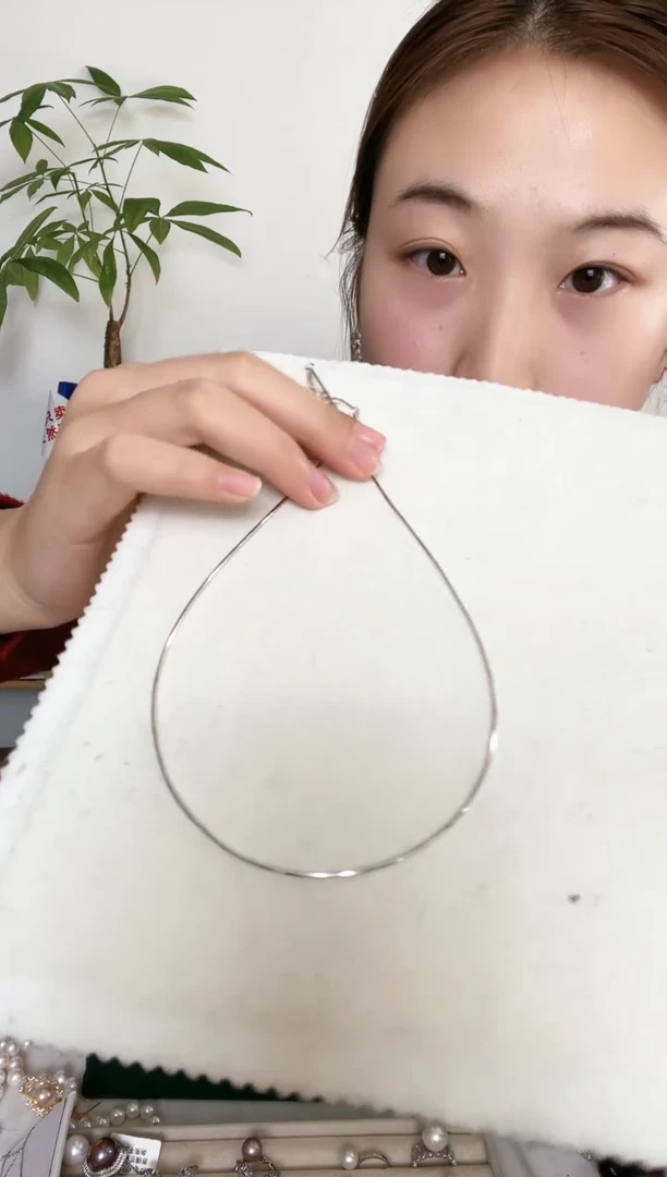 【闪购商品】淡水珍珠颈饰银S925镶嵌银项圈