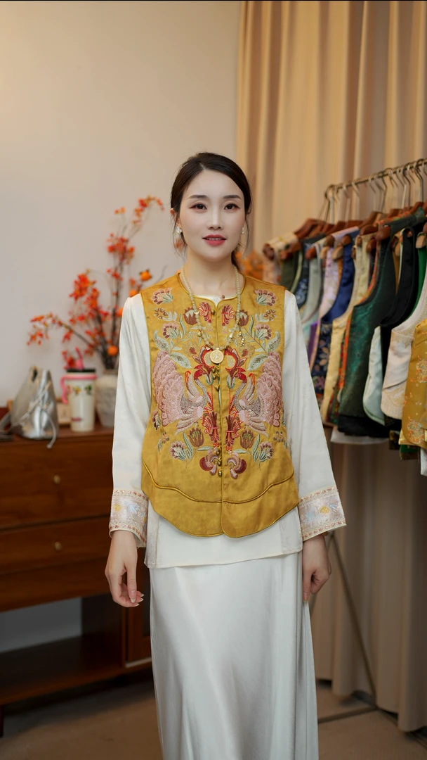 CHUNTIAN【喜祐】新中式重工刺绣马甲