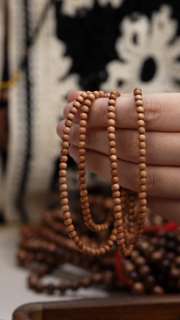 檀香木手串/手链老山檀香0.4圆珠多圈108颗