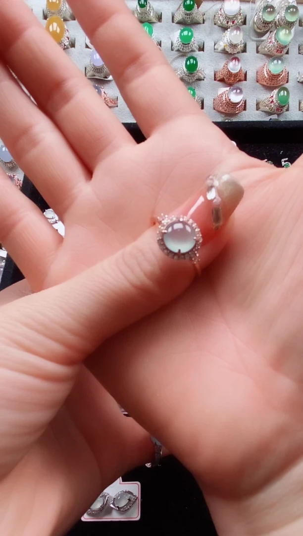 【闪购商品】翡翠戒指银S925镶嵌盘主女戒专场