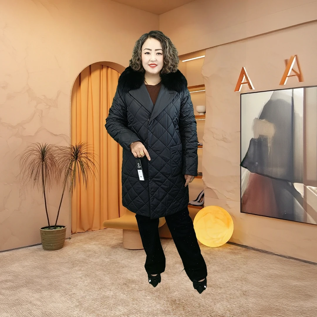 百搭黑色韩版冬装方领冬季衣长袖荷叶边中长款秋冬