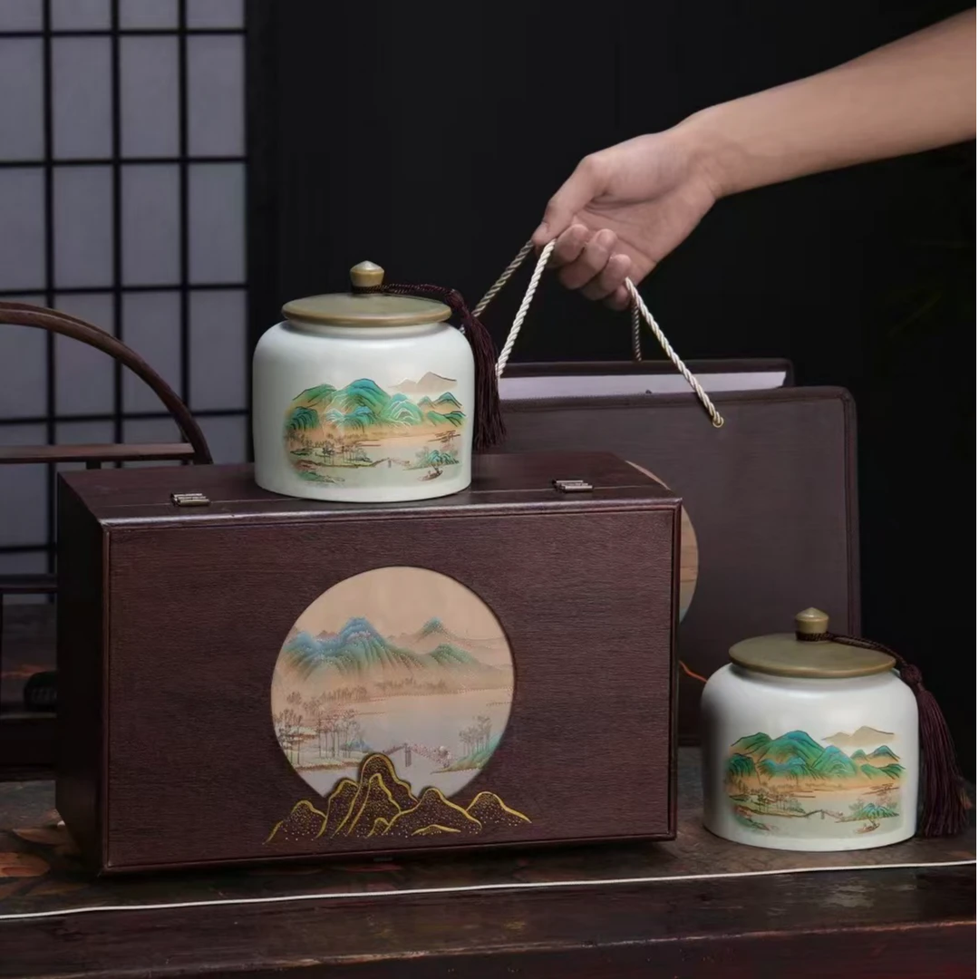 【京东EMS特快】金骏眉 红茶 双陶瓷礼盒装 300g 过年送礼 大团圆