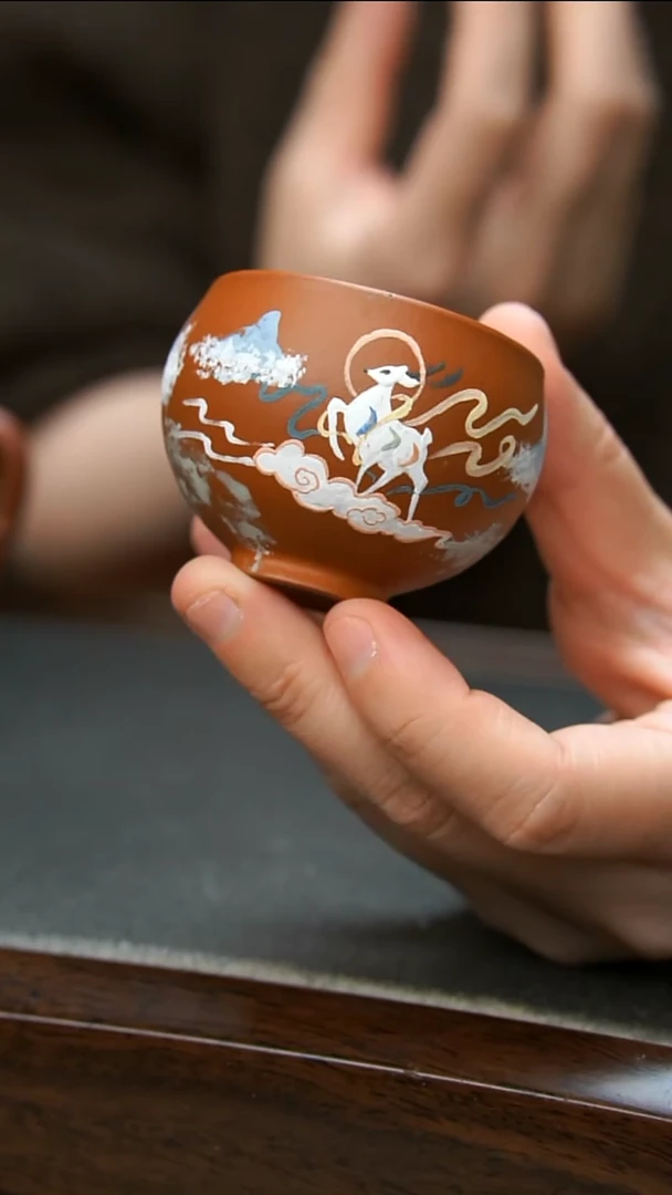 【闪购商品】紫砂茶壶朱泥小鹿杯