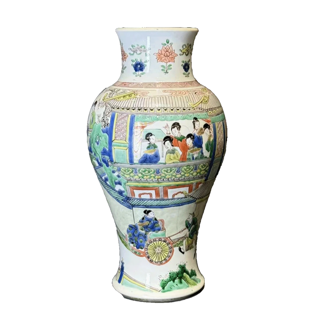 25350176t五彩掷果盈车纹观音樽