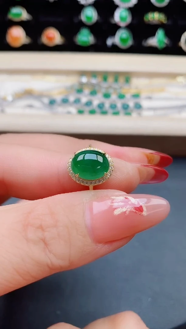 【闪购商品】翡翠戒指银S925镶嵌321321
