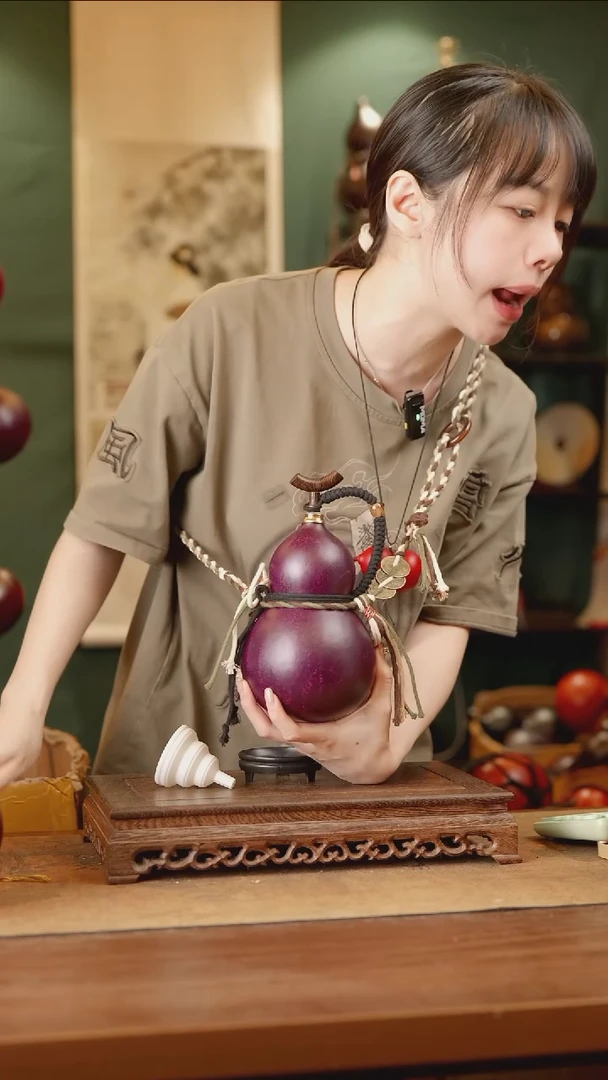 40号精品天然大漆酒葫芦一物一拍~