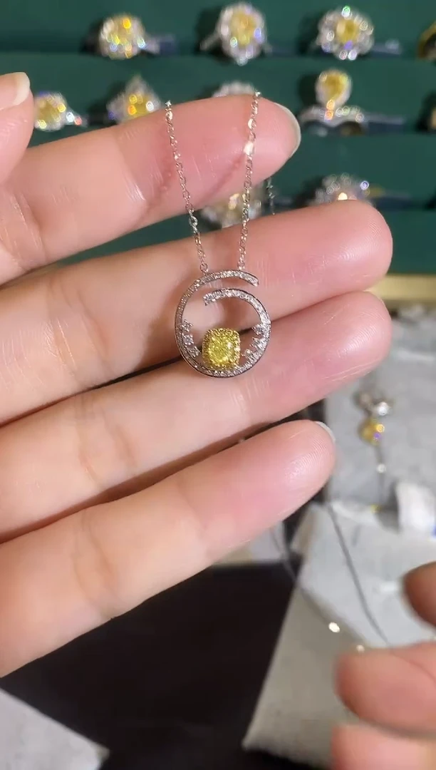 18K金镶嵌项链钻石2642