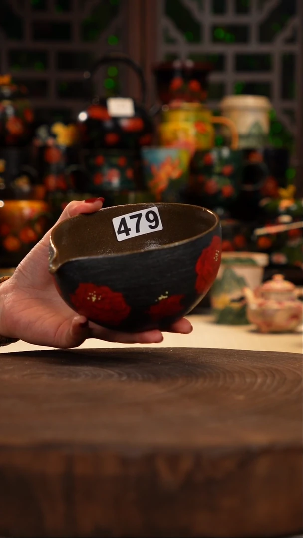 油画   手绘釉下彩碗479