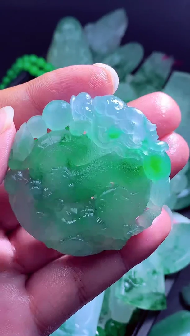 定制翡翠未镶嵌裴*#翡翠毛货定制