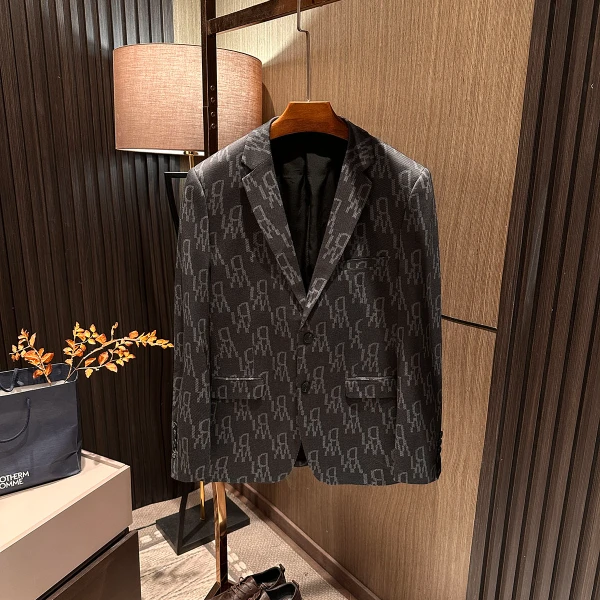 【轻奢臻品 满印潮流】25秋季新款男士高品质休闲修身西服西装外套