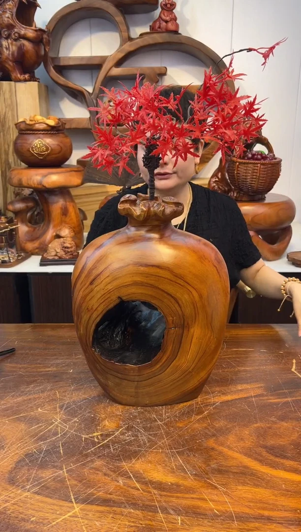 木香樟实木创意花器