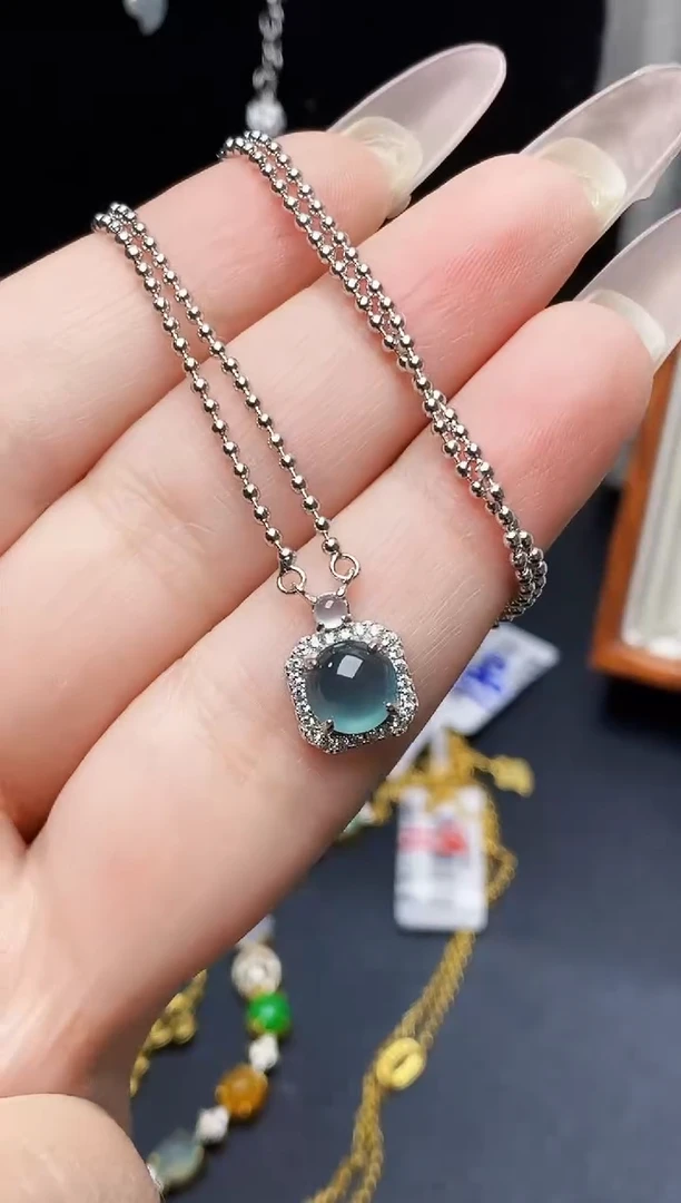 银S925镶嵌戒指翡翠0177