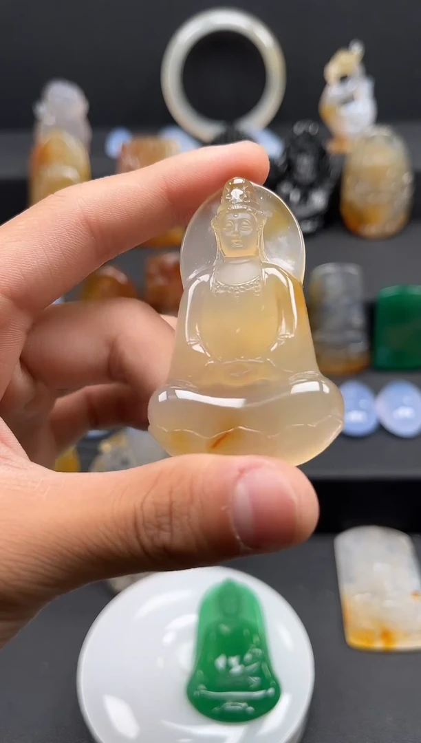 未镶嵌颈饰玛瑙/玉髓天然珠宝 一物一证