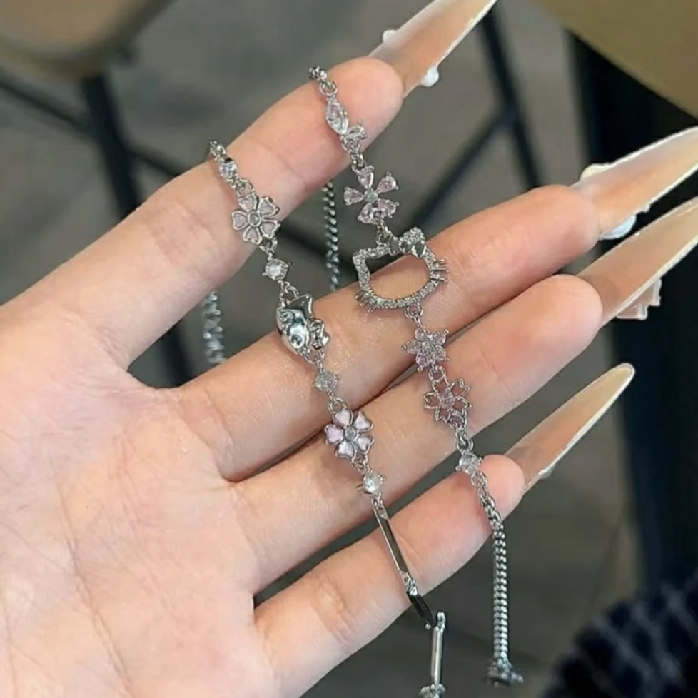 【重生】kt桃花手链ins小众设计女百搭生日礼物送女朋友闺蜜ins饰品