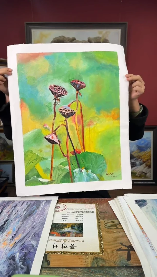 油画【5号】约53*35cm丨朝鲜原创纯手绘孤品油画丨顺丰包邮