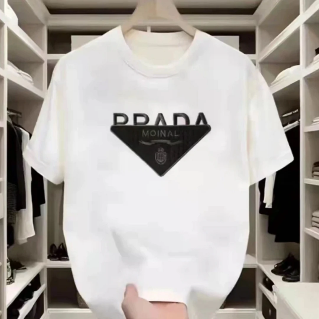 L圆领日常情侣经典T恤半袖上衣夏季短袖轻奢春夏潮流时尚百搭