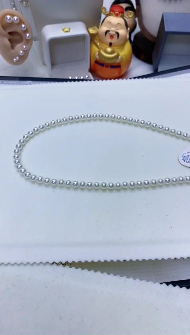 【闪购商品】海水珍珠饰品·银S925镶嵌5-5.5rose满珠链·SJ