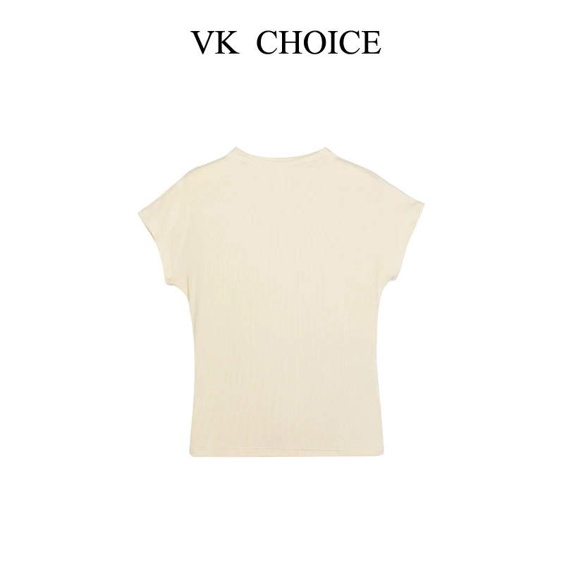 VK CHOICE【夏日面膜T】夏款时尚百搭气质简约显瘦短袖T恤上衣R9008