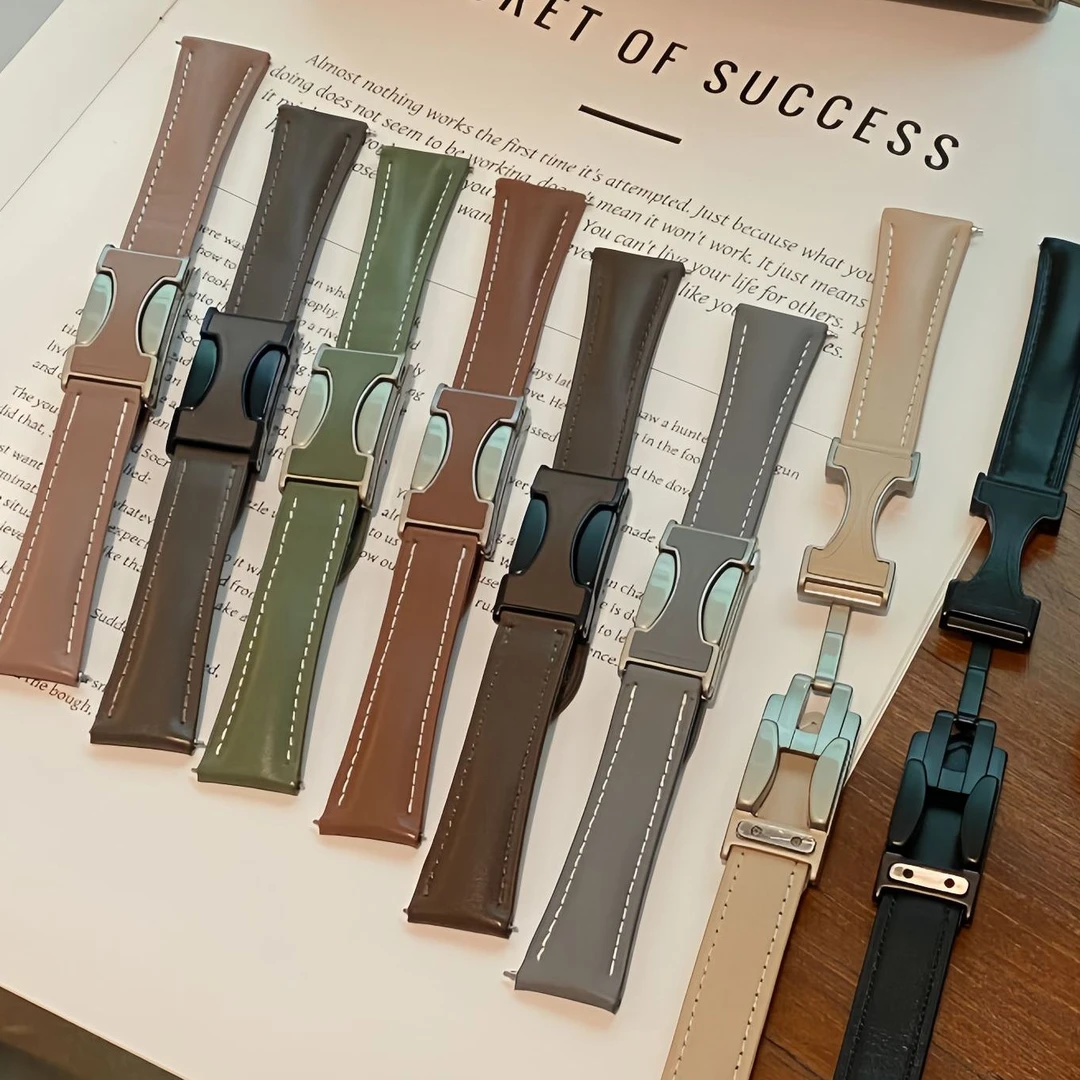 适用哈维gt4/gt5表盘双c磁吸扣女士表带小蛮腰平纹细款精致gt3