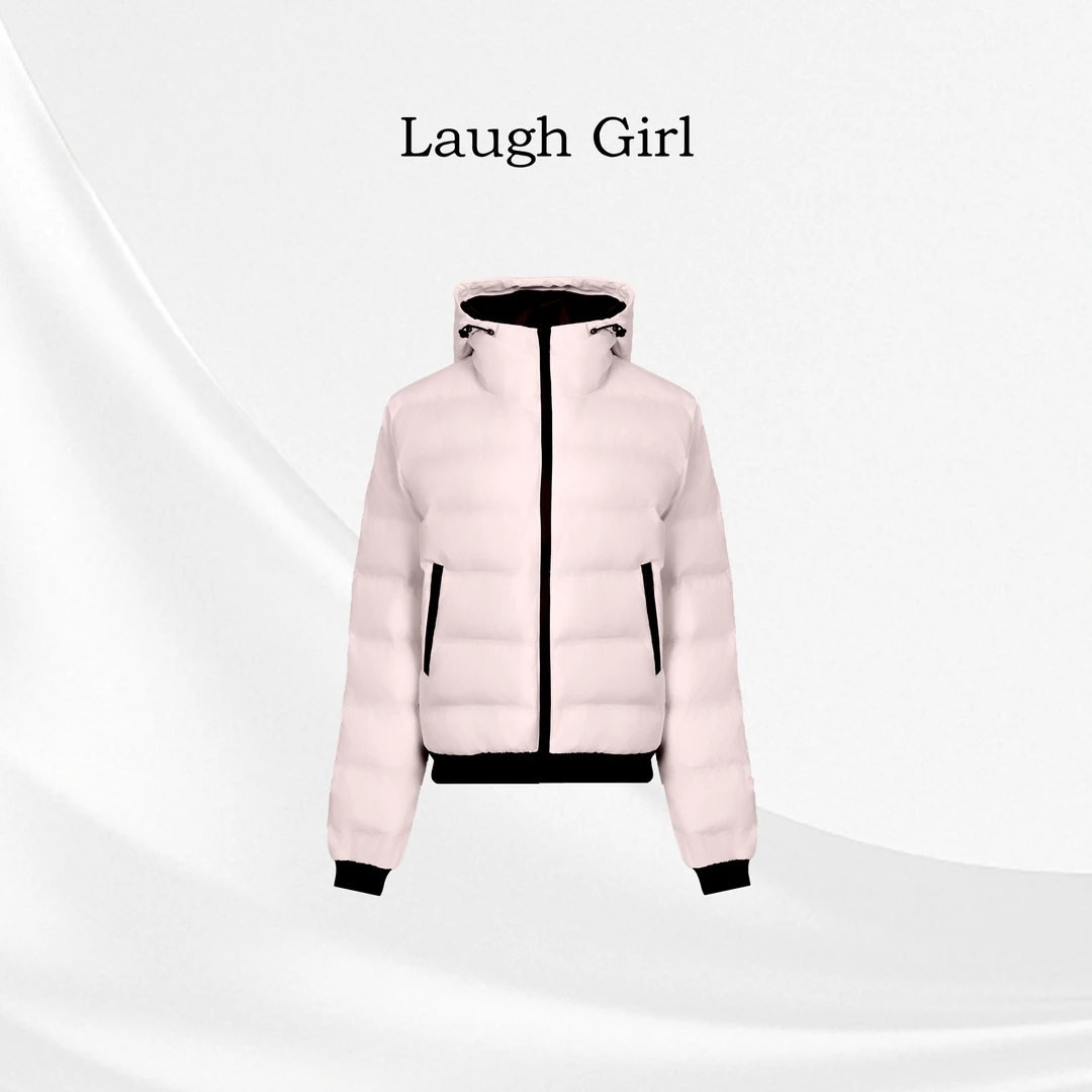 楚楚君 Laugh girl【挚爱私服】冬季连帽口袋排骨羽绒服YL551138J