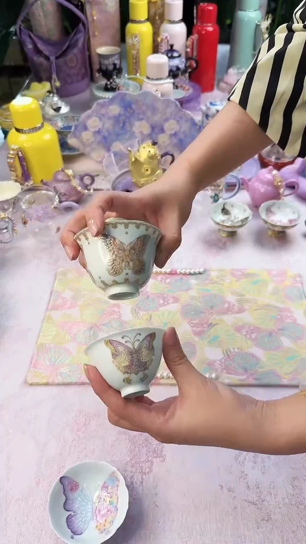 056梦蝶主人杯盖碗茶席套组