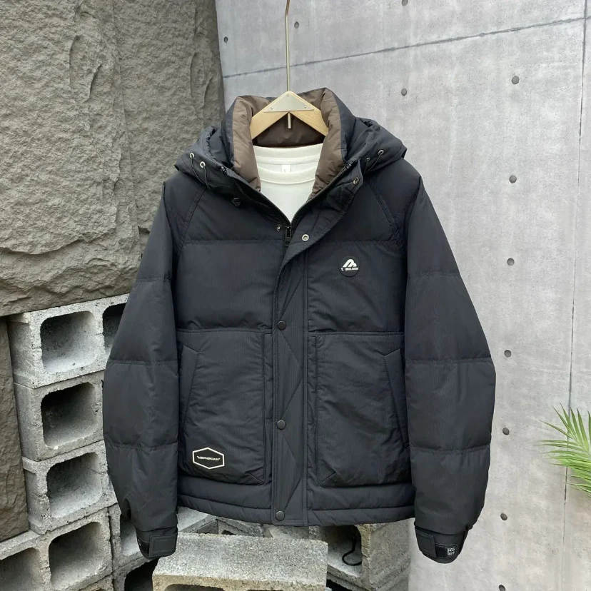 8826-冬季连帽保暖简约外套(无水洗标）