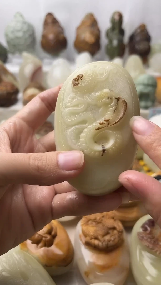 石材古青石棉纹正常不退换蛇微瑕