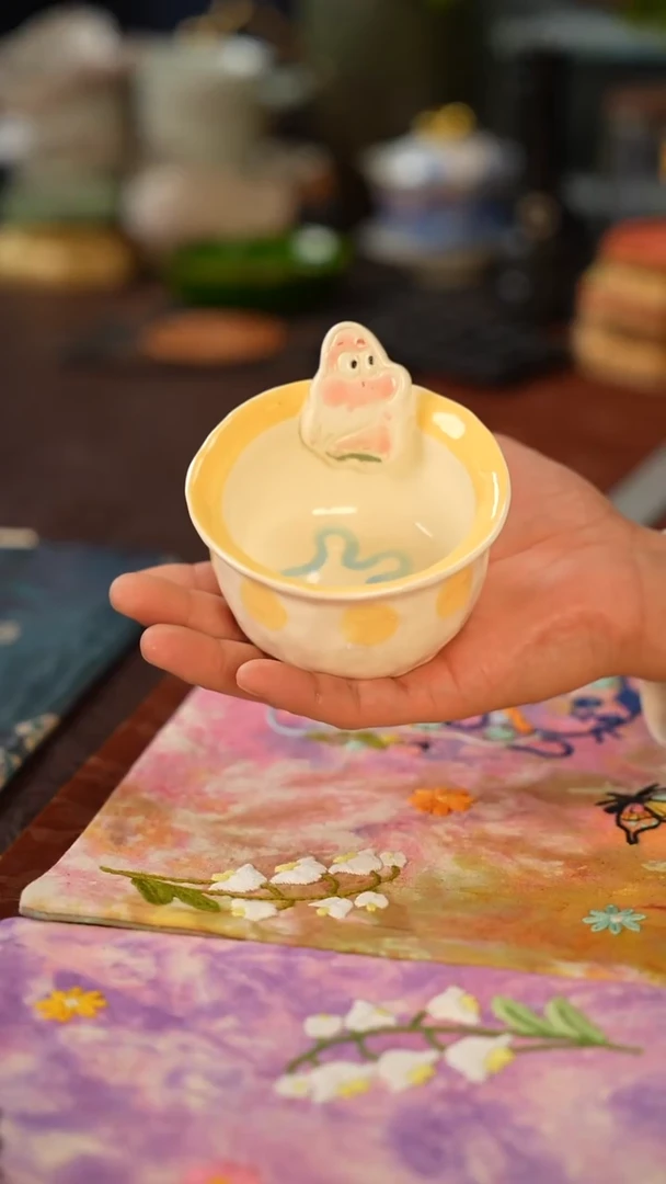 摆件三生有泥景德镇文创卡哇伊陶瓷