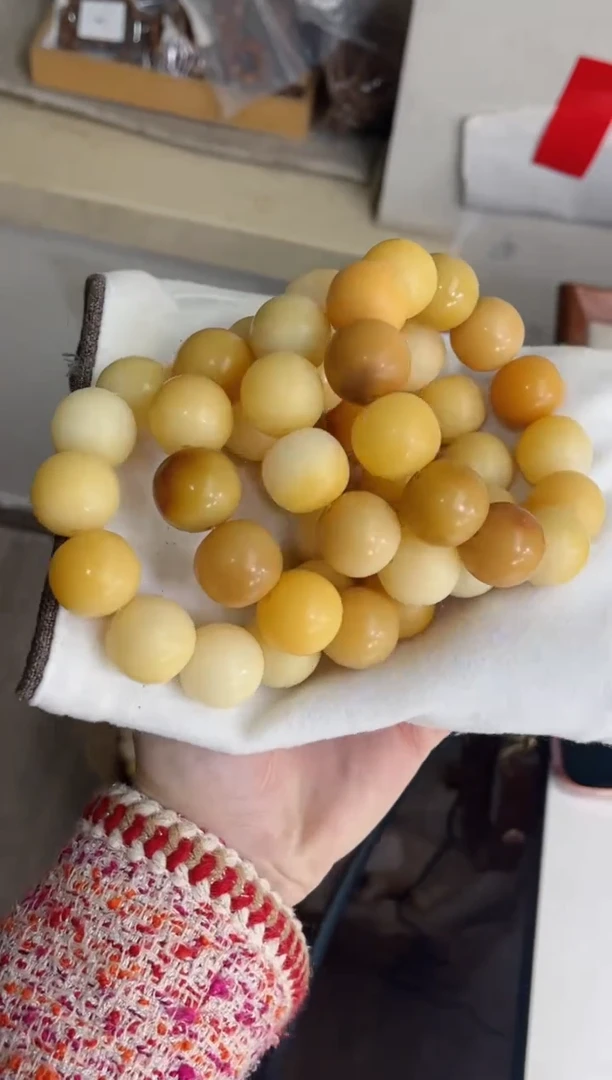 手串菩提根/象牙果g05干磨苹果桶落地果20mm手串全品瑕疵混穿随机