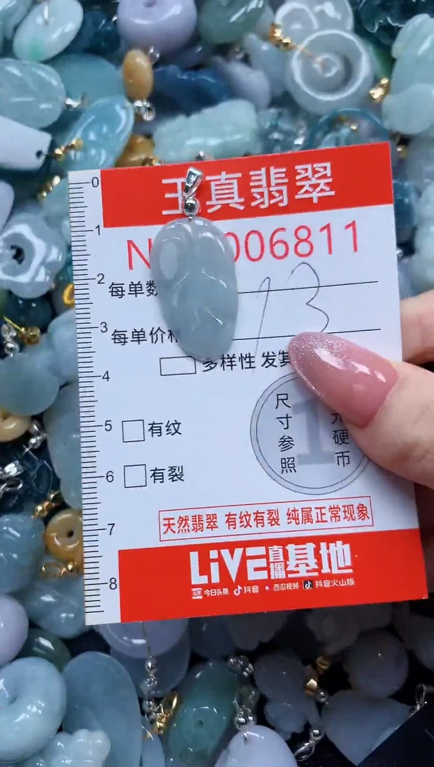 翡翠未镶嵌吊坠(不含链)6811