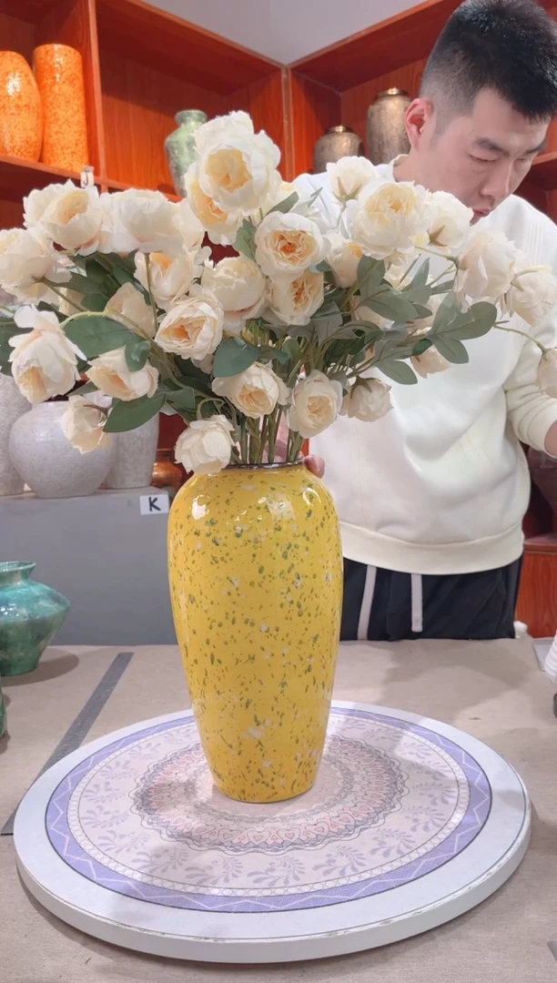 【闪购商品】瓶油菜花 大号 陶瓷花瓶 无花