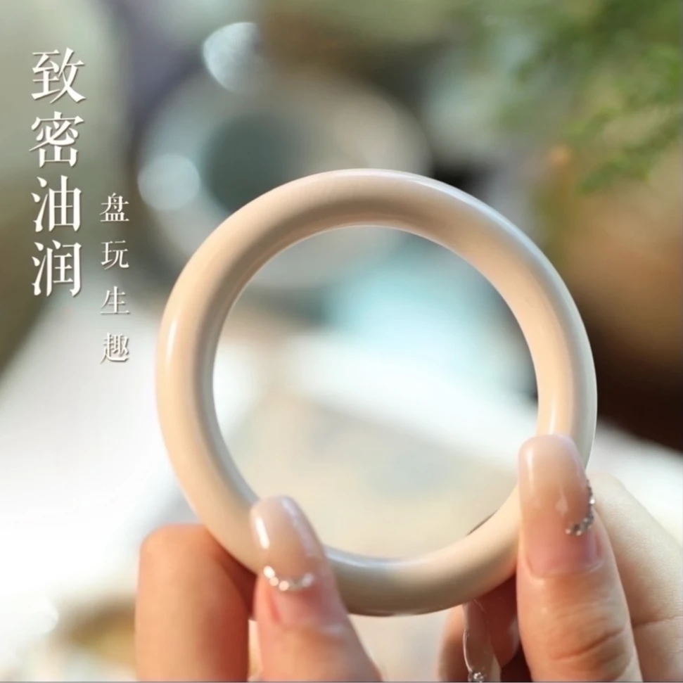 【猛犸兄弟】SZ0005天然猛犸牙精品手镯8mm乳牙润黄料