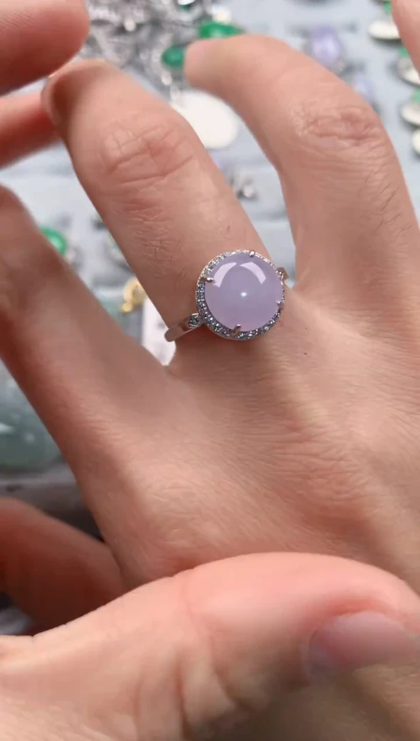 银S925镶嵌戒指翡翠111   3