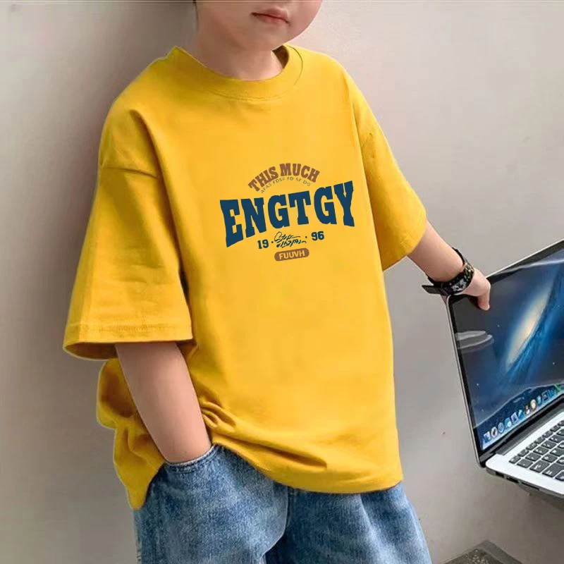 【100%纯棉】男童短袖T恤儿童洋气韩版男孩中大童夏装童装上衣潮