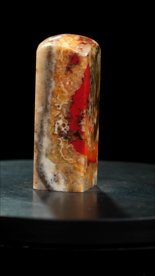 鸡血石刘关张鸡血石