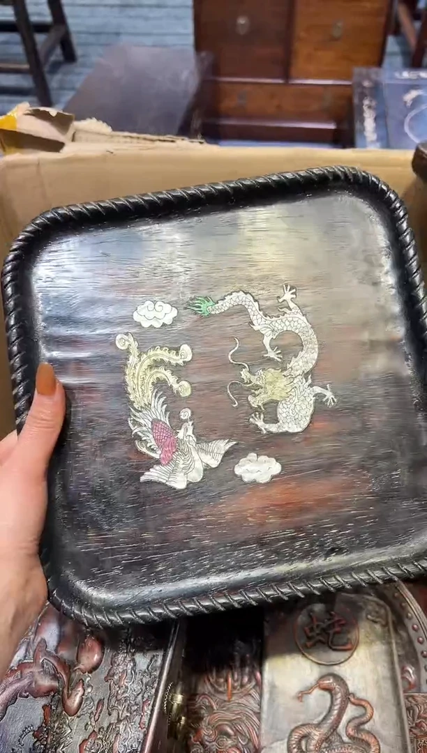 木紫檀雕刻一物一拍