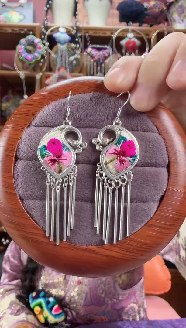 刺绣耳环47甜甜家