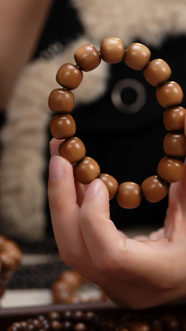 檀香木手串/手链老山檀香13*14老型多样式发其一白檀香黑油