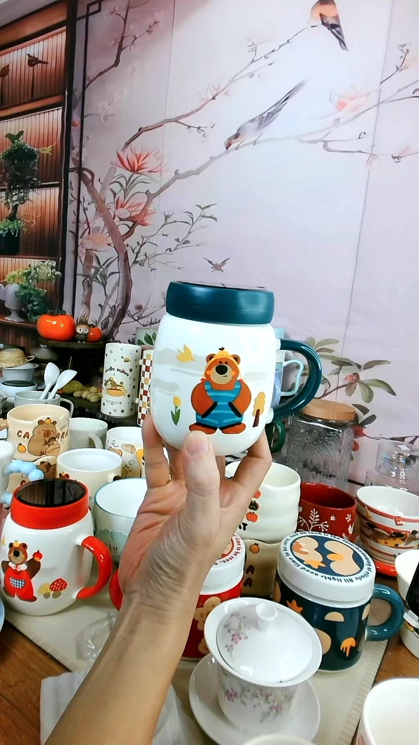 【茶瓷物语闪购福利】小熊水杯（绿色）