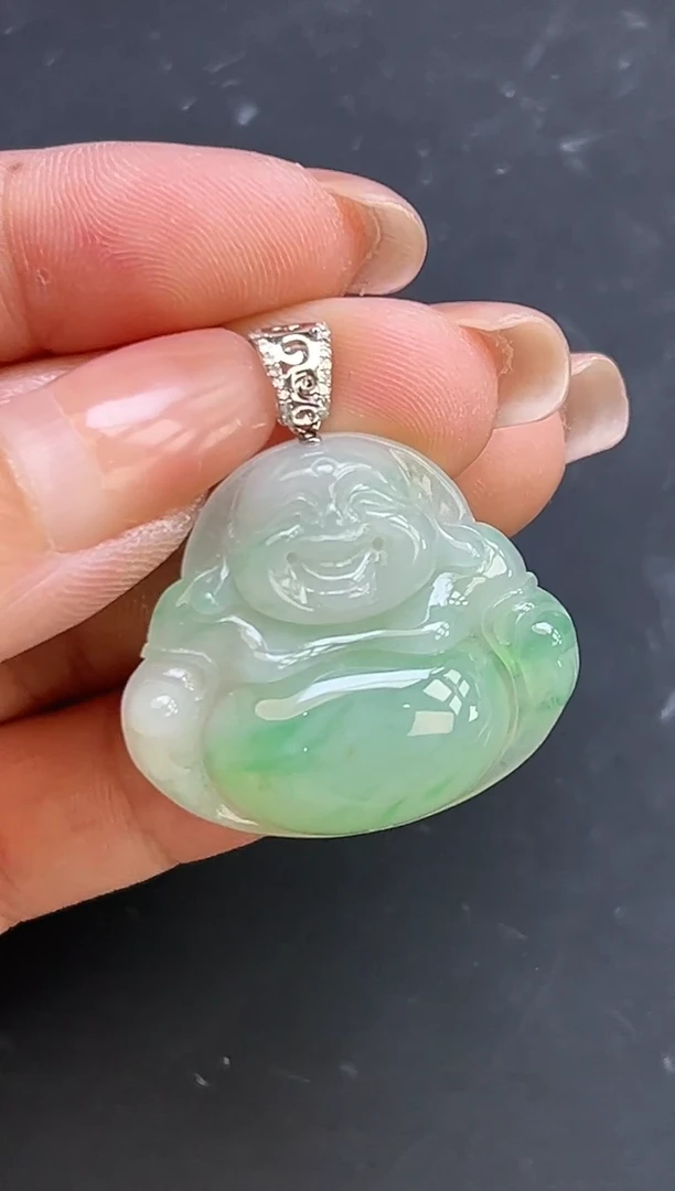 颈饰18K金镶嵌翡翠YM302-3 佛公