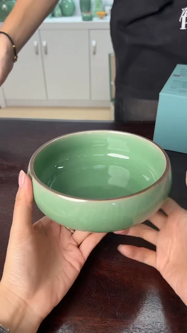 龙泉云间青瓷小米茶器