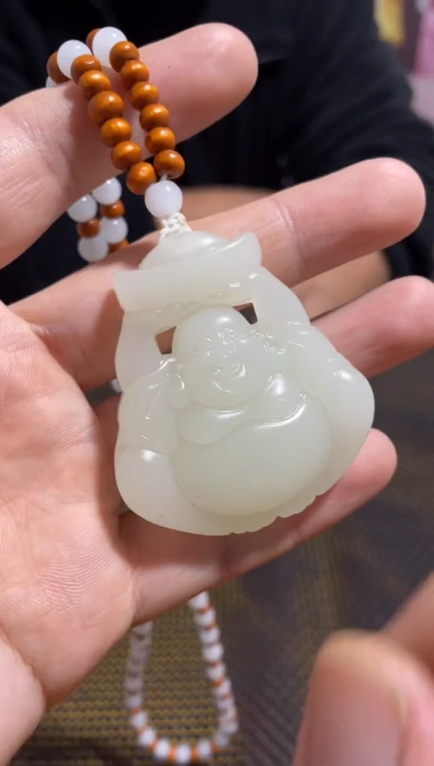 【闪购商品】镂空弥勒佛一件给带链子