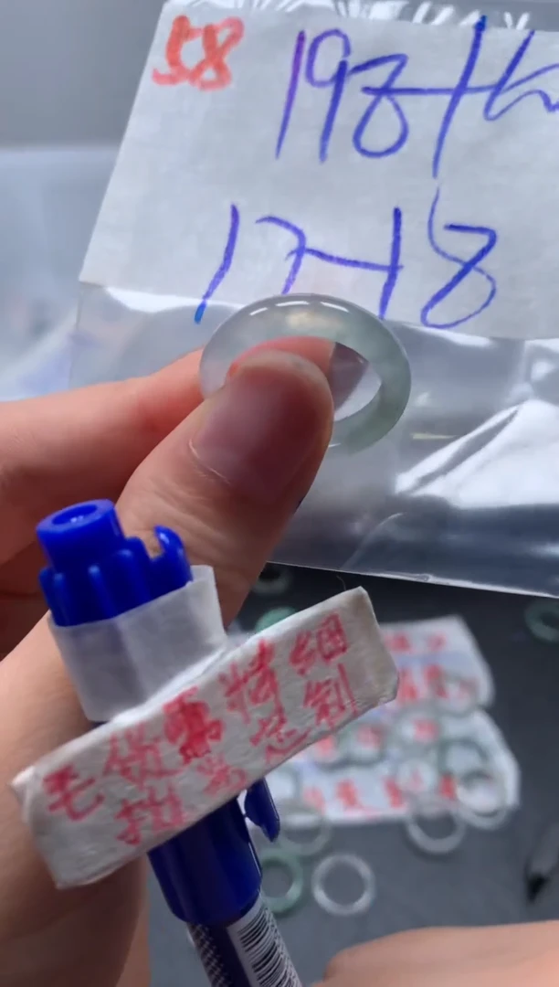 未镶嵌定制翡翠戒圈17-18#208毛货需精细抛光