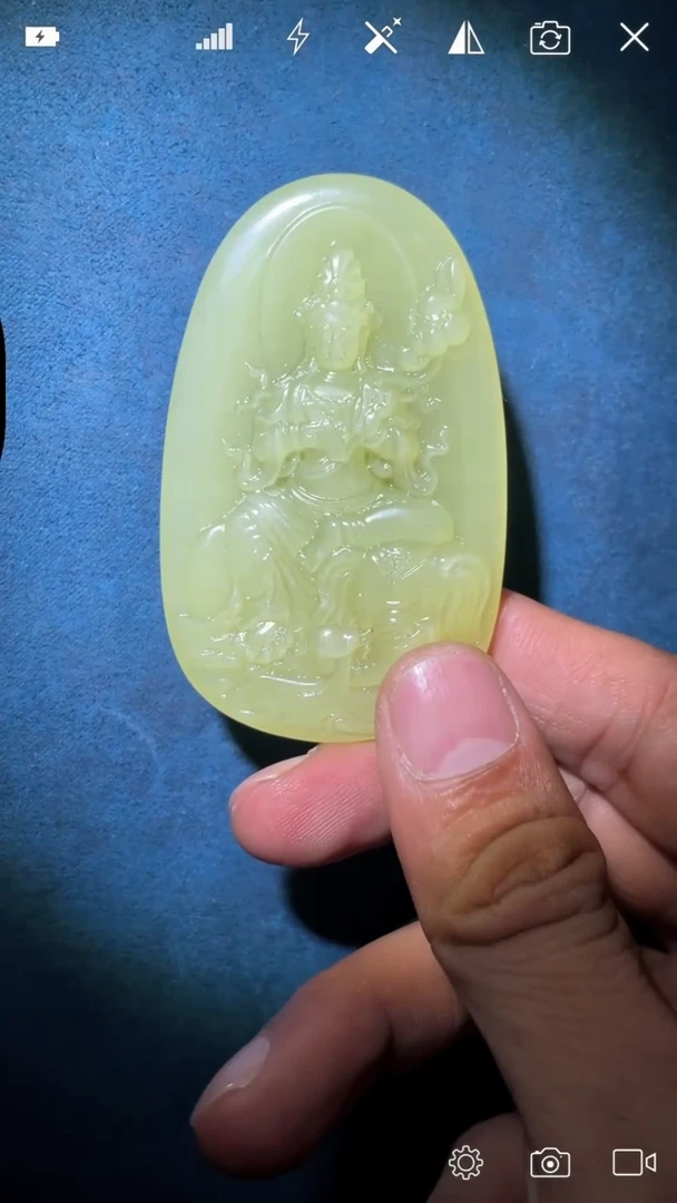未镶嵌和田玉把件QZ   观音