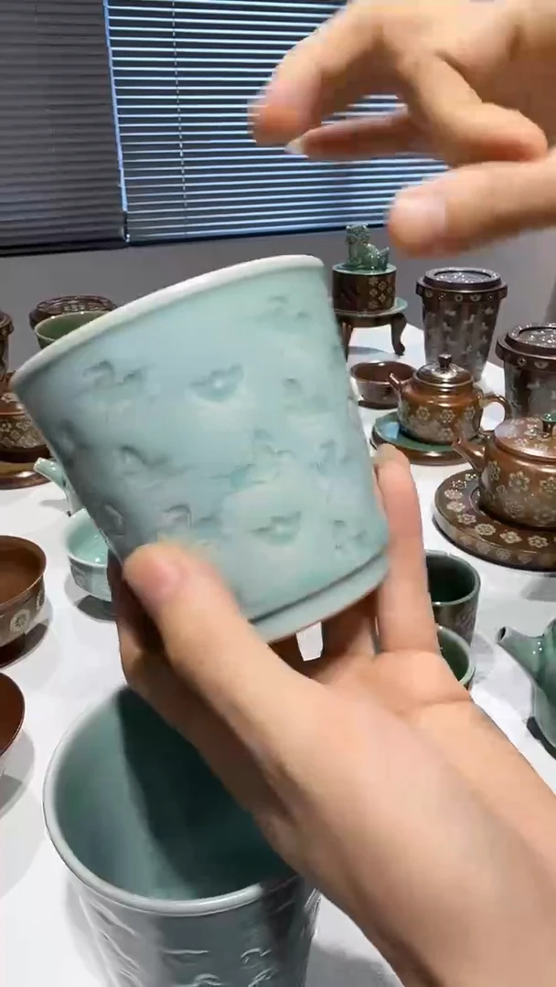 青瓷手工茶器包邮