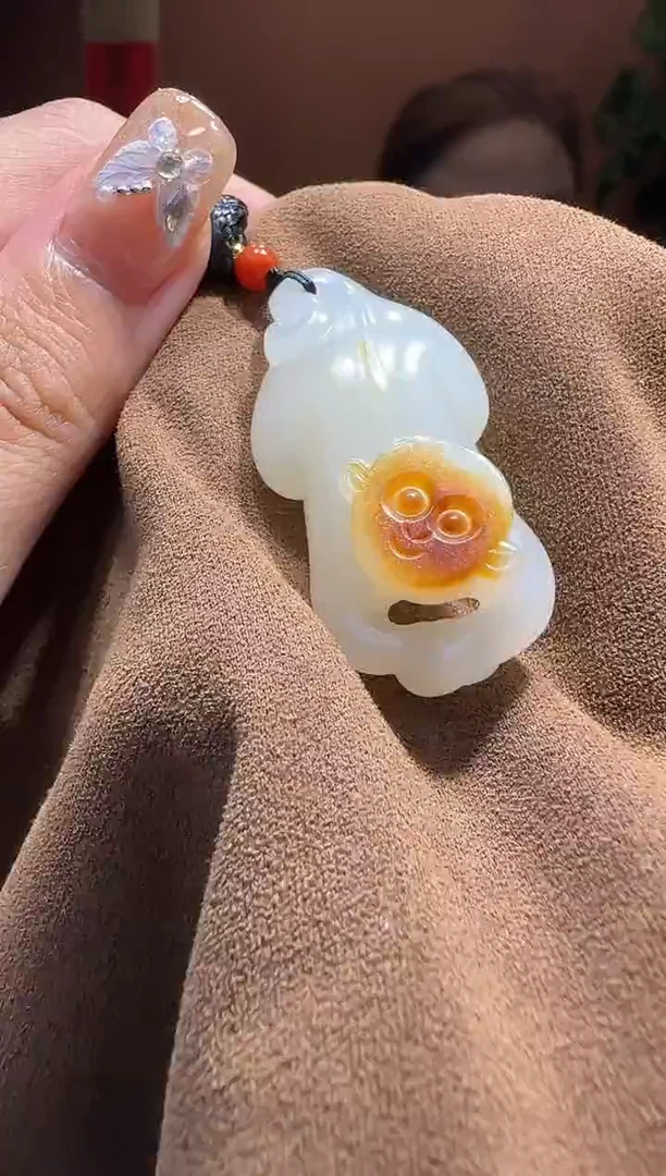 未镶嵌和田玉挂件海**夫灵猴